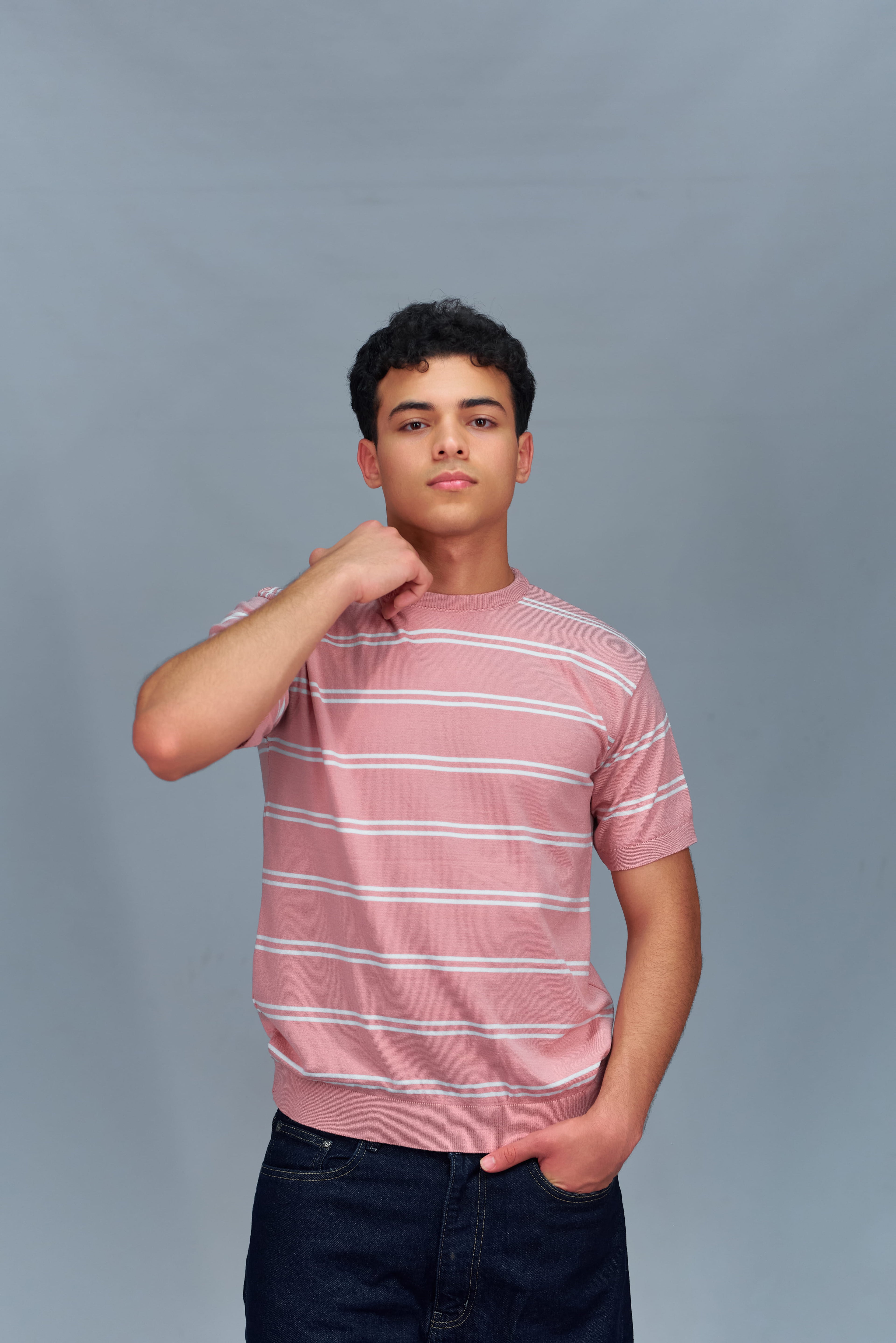 Groomi Knit T-shirt (stripe)