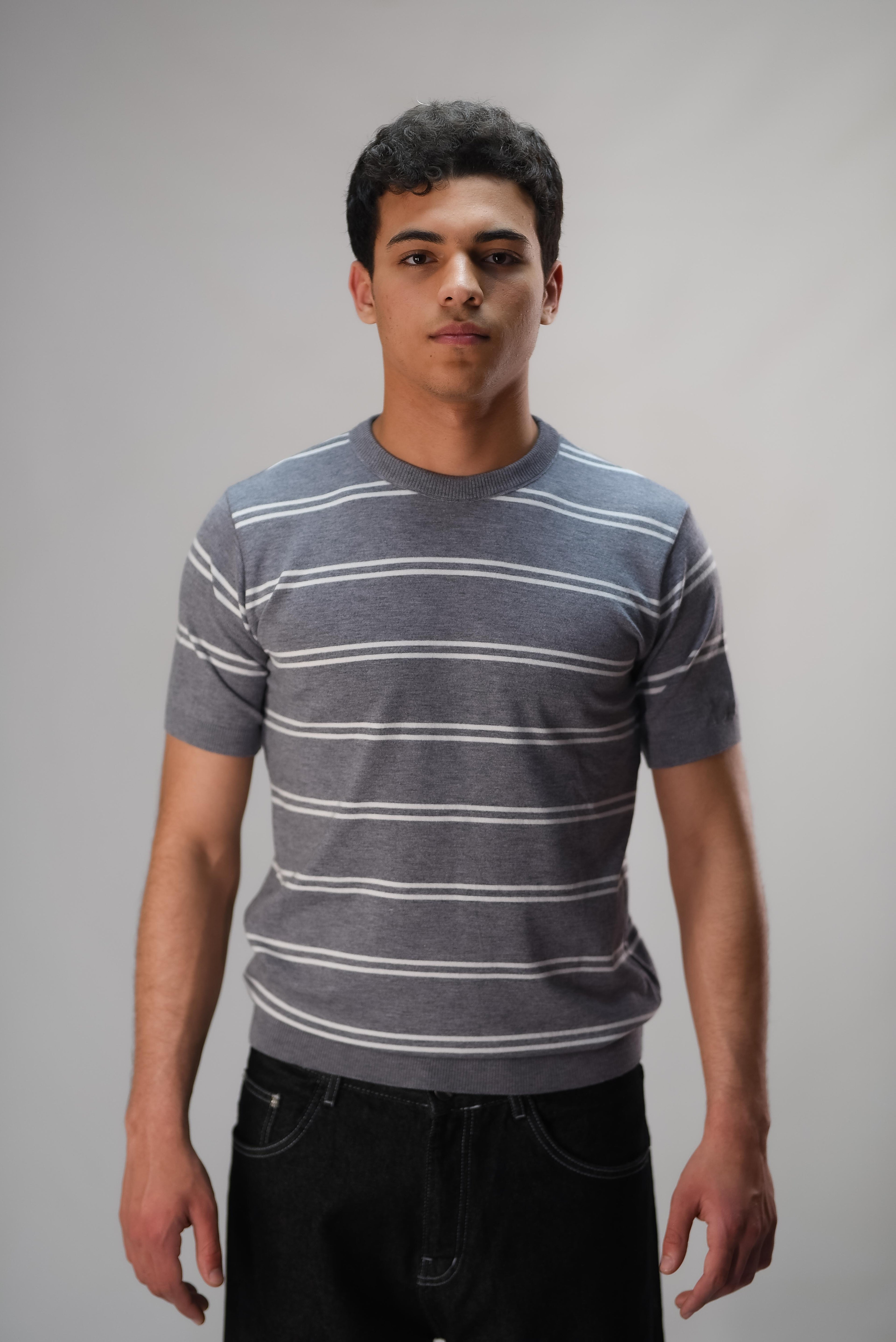 Groomi Knit T-shirt (stripe)