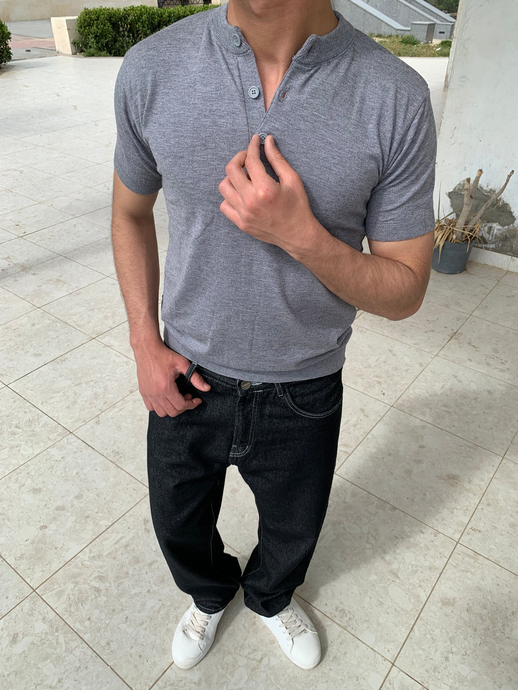 Groomi Henley Knit