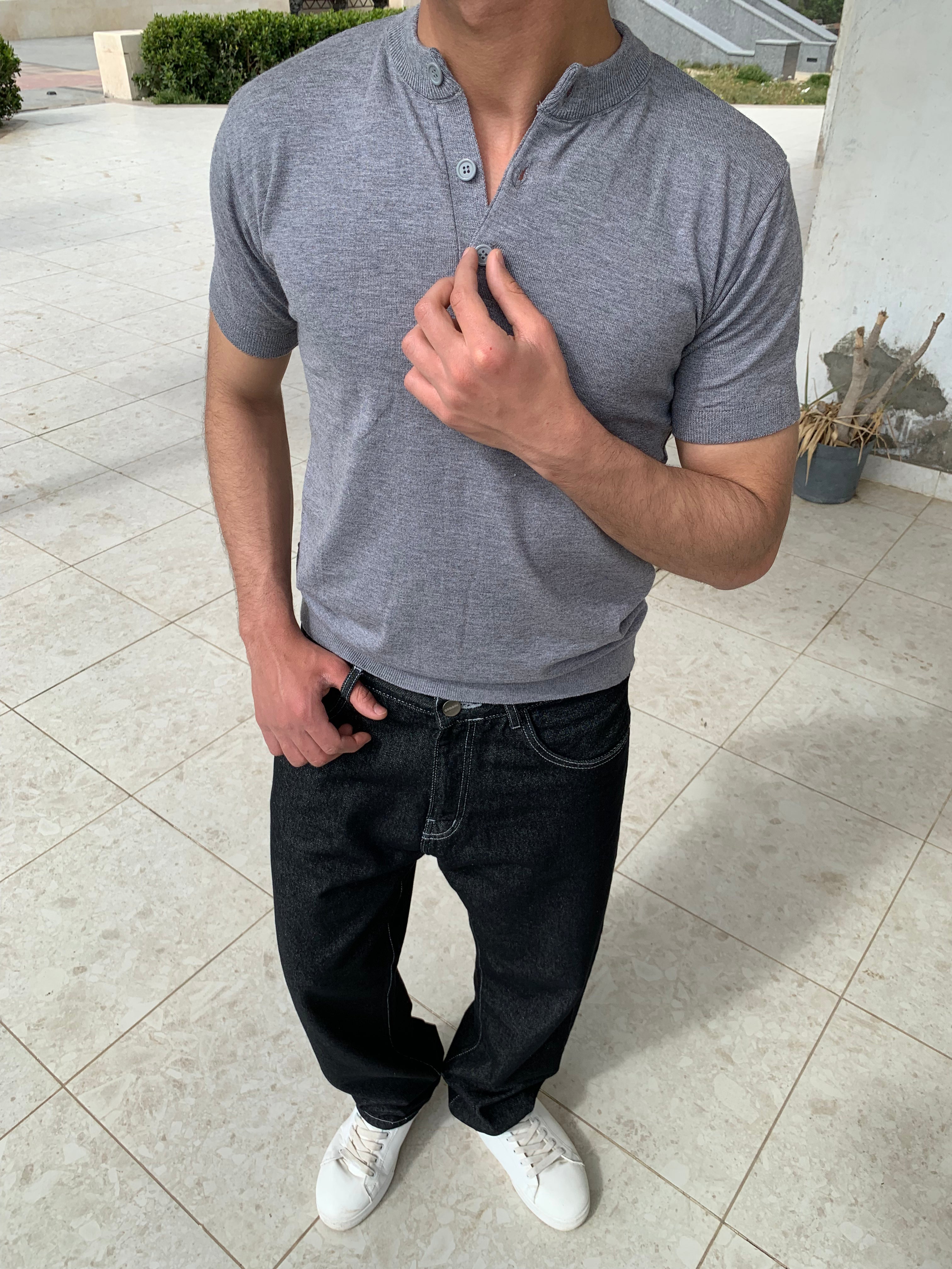 Groomi Henley Knit